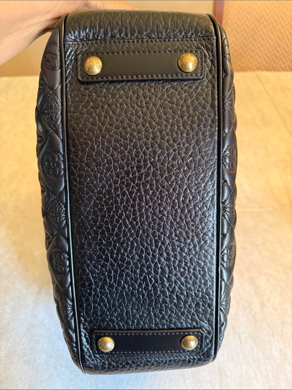 Louis Vuitton Black Quilted Monogram Top Handle Satchel - Picture 8 of 14